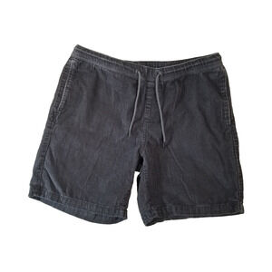 Unionbay Shorts Mens Small Gray Corduroy Drawstring Casual Pockets Relaxed Fit